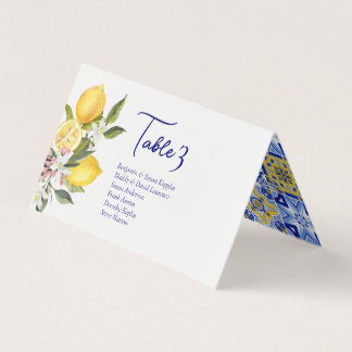 Mittelmeerlemonen Hochzeiten Platzkarten