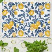 Mittelmeerlemonen Nahtlose Muster Geschirrtuch (Gefaltet)
