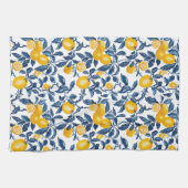 Mittelmeerlemonen Nahtlose Muster Geschirrtuch (Horizontal)