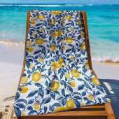 Mittelmeerlemonen Nahtlose Muster Strandtuch