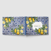 Mittelmeerlemonen Portugiesische Tiles Wedding Gästebuch (Voll)