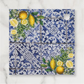 Mittelmeerlemonen Portugiesische Tiles Wedding Geschenkanhänger (Rückseite)