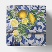 Mittelmeerlemonen Portugiesische Tiles Wedding Geschenkschachtel (Oben)