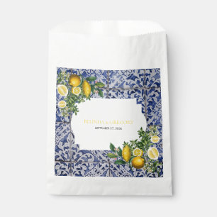 Mittelmeerlemonen Portugiesische Tiles Wedding Geschenktütchen