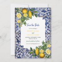Mittelmeerlemonen Portugiesische Tiles Wedding