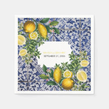 Mittelmeerlemonen Portugiesische Tiles Wedding