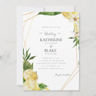 Mittelmeerlemonen Tropical III Hochzeit Einladung