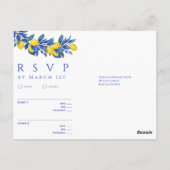 Mittelmeerlemonen-UAWG-Hochzeit- Postkarte (Rückseite)