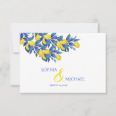 Mittelmeerlemonen-UAWG-Hochzeit- RSVP Karte (Vorderseite)