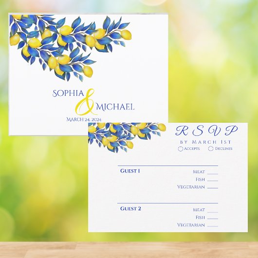 Mittelmeerlemonen-UAWG-Hochzeit- RSVP Karte
