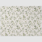 Mittelmeermuster der Olivenzweige Seidenpapier (Vorderseite)