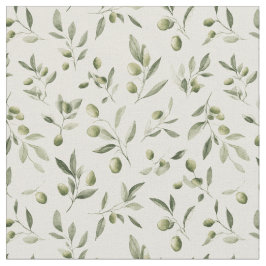 Mittelmeermuster der Olivenzweige Stoff