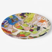 Mittelmeernoch Lebens-PapierTeller 9" Pappteller (Schrägansicht)