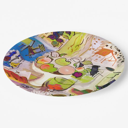 Mittelmeernoch Lebens-PapierTeller 9" Pappteller (Schrägansicht)