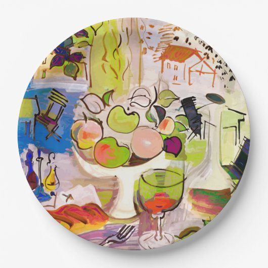 Mittelmeernoch Lebens-PapierTeller 9" Pappteller (Vorderseite)