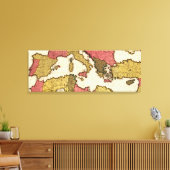 MittelmeerPanoramablick Karte Leinwanddruck (Insitu (Wohnzimmer))