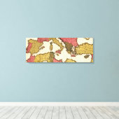 MittelmeerPanoramablick Karte Leinwanddruck (Insitu (Holzboden))