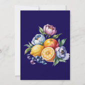 Mittelmeerpartnerin Citrus Bouquet Einladung (Rückseite)