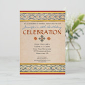 MittelmeerParty Einladung - handgemalte Fliese (Stehend Vorderseite)