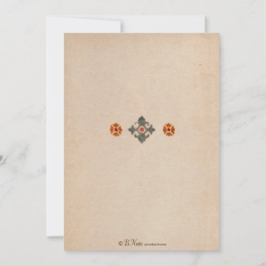 MittelmeerParty Einladung - handgemalte Fliese (Rückseite)