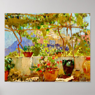 Mittelmeerpergola von Konstantin Gorbatow Poster