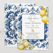 Mittelmeerraum | Citrus Lemon | Einladung zur Kind (Vorne/Hinten)