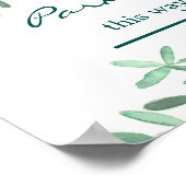 Mittelmeerraum | Hochzeitsparkzeichen Poster (Ecke)