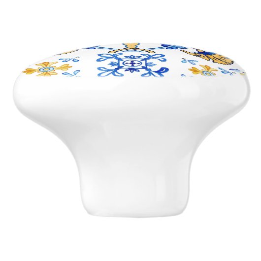 Mittelmeerraum Italien Sizilienblaue Fliesen Keramikknauf (Seitenansicht)