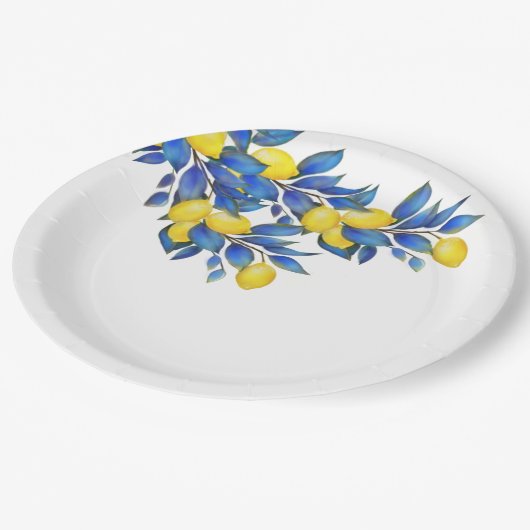 Mittelmeerraum Pappteller (Schrägansicht)