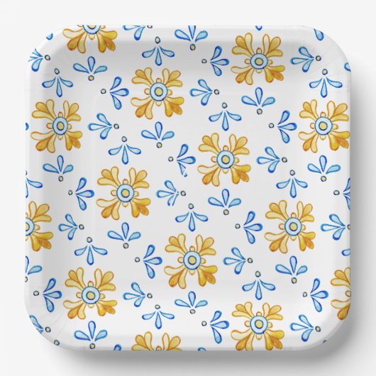 Mittelmeerraum Pappteller (Vorderseite)