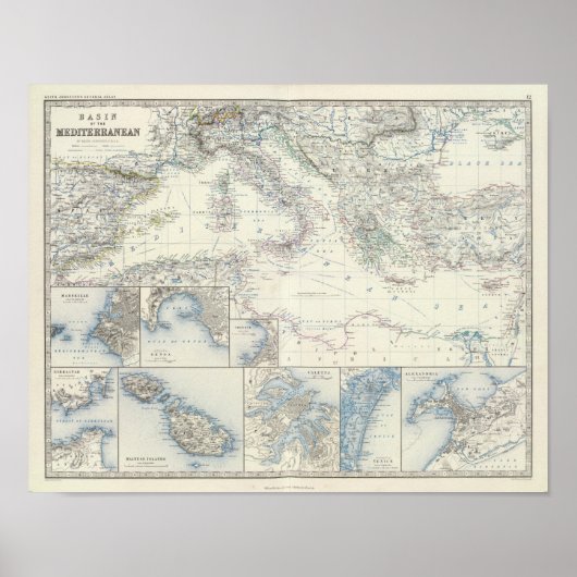 Mittelmeerraum Poster (Vorne)