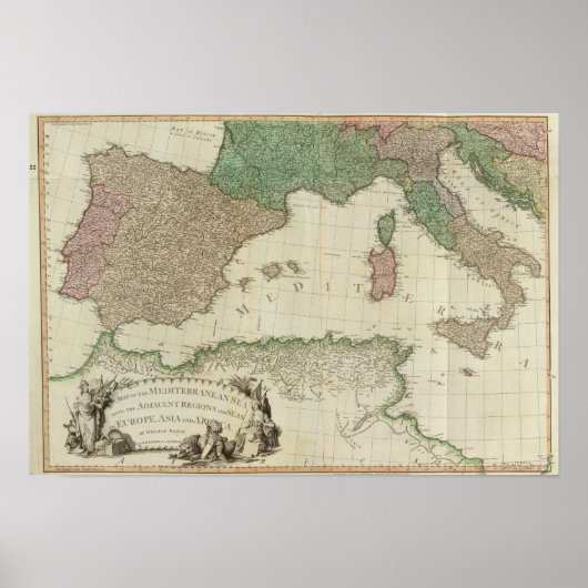 Mittelmeerraum Poster (Vorne)