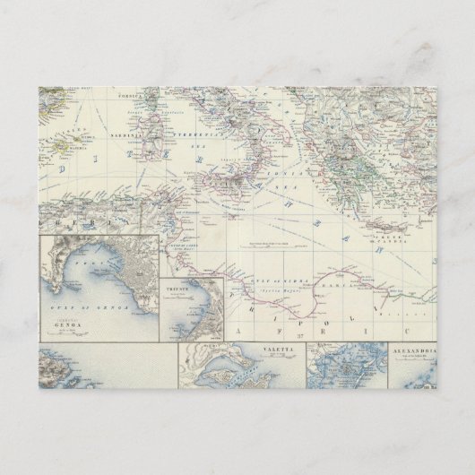 Mittelmeerraum Postkarte (Vorderseite)
