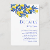 Mittelmeerraum - Zitronen - Hochzeiten - Begleitkarte (Vorderseite)