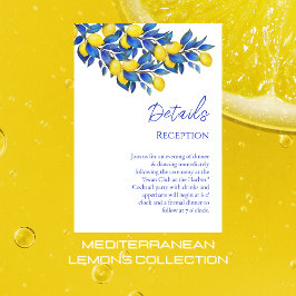 Mittelmeerraum - Zitronen - Hochzeiten - Begleitkarte