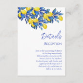 Mittelmeerraum - Zitronen - Hochzeiten - Begleitkarte (Vorderseite)