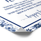 Mittelmeerring-Brautparty-Spielzeichen Poster (Ecke)