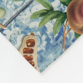 Mittelmeersommerfrucht und blaues weißes Mosaik Fleecedecke (Ecke)