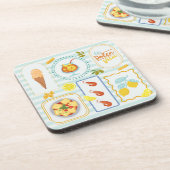 Mittelmeersommervibes Getränkeuntersetzer (Linke Seite)