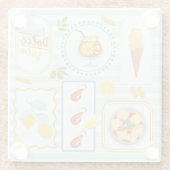 Mittelmeersommervibes Glasuntersetzer (Rückseite)