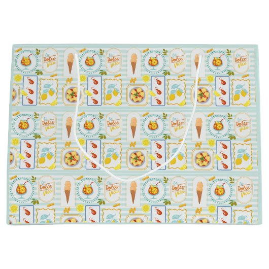 Mittelmeersommervibes Große Geschenktüte (Vorderseite)