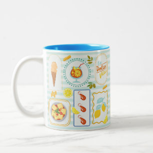 Mittelmeersommervibes Zweifarbige Tasse