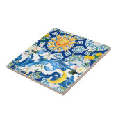 Mittelmeersonne, Blume, Zitrone, Halbmond, Fliese (Seite)