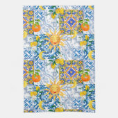 Mittelmeersonne, Blume, Zitrone, Halbmond, Geschirrtuch (Vertikal)