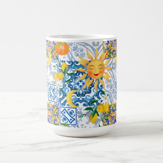 Mittelmeersonne, Blume, Zitrone, Halbmond, Kaffeetasse (Mittel)