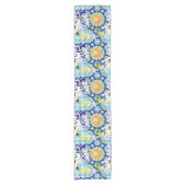 Mittelmeersonne, Blume, Zitrone, Halbmond, Kurzer Tischläufer (Vorderseite)