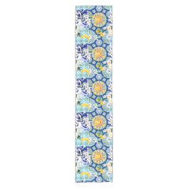 Mittelmeersonne, Blume, Zitrone, Halbmond, Kurzer Tischläufer