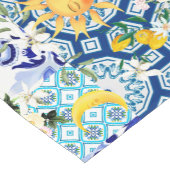 Mittelmeersonne, Blume, Zitrone, Halbmond, Kurzer Tischläufer (Ecke)