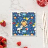 Mittelmeersonne, Früchte, Sommer, Zitronenkunst, Serviette (Beispiel)