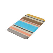 Mittelmeerstrand-Farbstreifen-Fliesen-Muster Badematte (Schrägansicht)